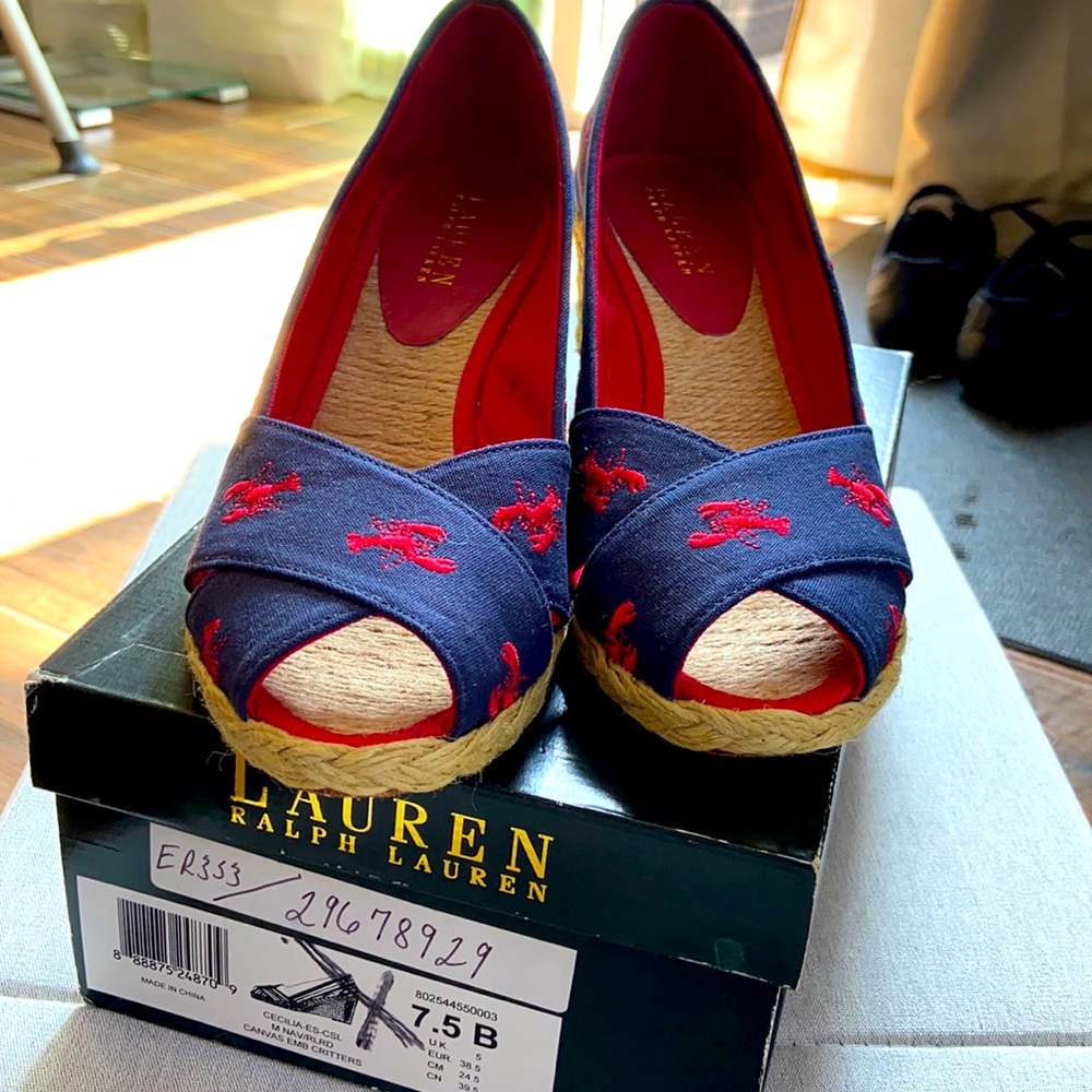 NWOT Ralph Lauren Lobster Espadrilles